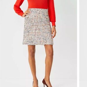 Ann Taylor | Confetti Tweed A-Line Pocket Skirt Size 4